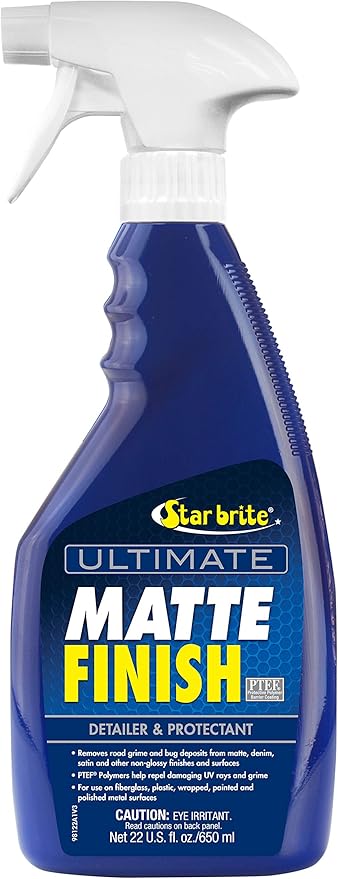 STAR BRITE Ultimate Matte Finish Speed Detailer & UV Protectant - Matte Finish Protectant for Wraps, Motorcycles, Cars, & Tru