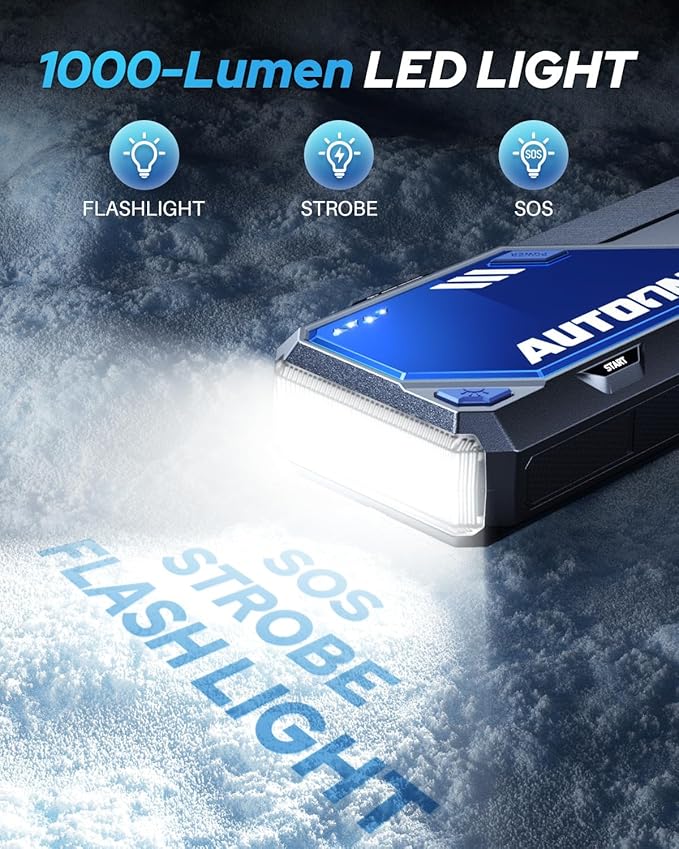 AUTOONE 10000A Car Jump Starter 24000mAh Car Battery Jumper Starter Portable 12V (All Gas/All Diesel) 168W DC Jump Box for