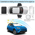 3PCS Car Window Shades Front Windshield Sun Shade Foldable Window Shade Custom Fit for 2013-2018 Toyota RAV4 Accessories Car Shades for Front Windows Anti-UV Rays Block Heat