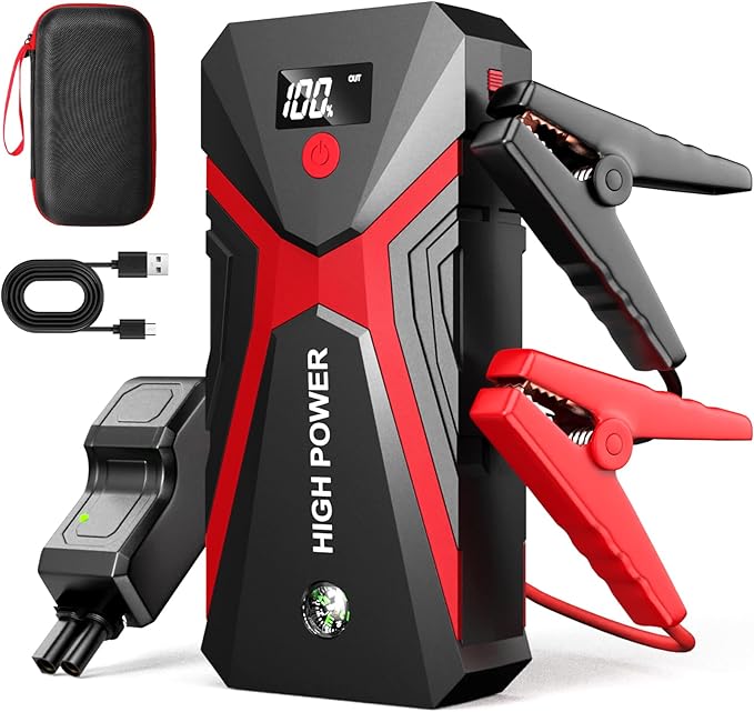 Jump Starter, 1600A 4 in 1 Function Battery Jumper Starter Portable Up to 8.5L Gas & 5.0L Diesel Engines 12V Jump Box