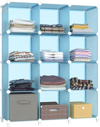 HOMIDEC Closet Organizer, 12-Cube Closet Organizers and Storage, Cube Storage Organizer for Kids, Closet, Bedroom, Bathroom, 