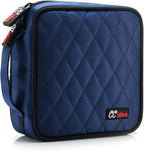 CCidea 40 Capacity CD/DVD Case Holder Portable Disc Wallet Storage Binder Nylon Cd Bag (Blue)