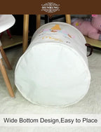 HUNRUNG Laundry Hamper,Large Canvas Fabric Lightweight Storage Basket Toy Organizer Dirty Clothes Collapsible Waterproof for 