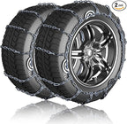 2Pack Heavy Duty Car Snow Chains for Car/Suv/Pickup trucks.Reusable Tire Chains for Winter Driving .Universal Fit for Snow, I