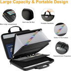 Fireproof Document Box with Lock, Portable Hard-Shell Case Fireproof File Box for Documents, Waterproof Document Box File Org