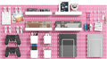 MULSAME Pegboard Combination Kit, Wall Mounted Storage Set with 8 Pegboards & 28 Accessories Hanging, Peg Boards Organizer fo