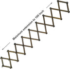 SKOLOO Accordion Wall Hanger with 28 Hooks, Modern Expandable Coat Rack Hat Rack for Wall, Solid Wooden, Dark Walnut Color