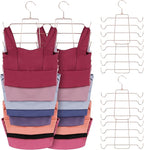 ZEDODIER 4 Pack Tank Top Hanger Space Saving, Bra Hangers for Closet Organizer, Hanging Bra Organizer Tank Tops Holder with 3
