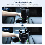 Quick-Install Car Cup Holder Expander, Space-Saving Cup Holder for Car with Offset Design, Non-Slip Large Water Bottle Holder