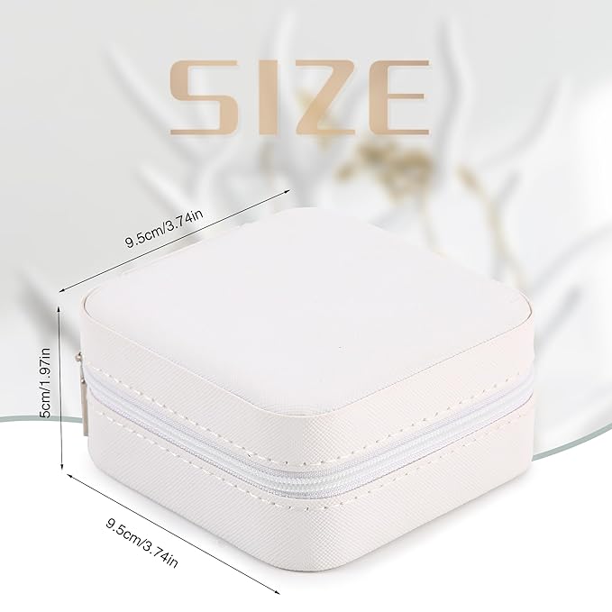 Neveika Jewelry Box with Mirror,Small Jewelry Organizer Box，Travel Jewelry Case for Women，Gift Jewelry Boxes for Female Girls