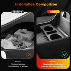 for 2024 Palisade Lower Console Organizer for 2023-2025 Hyundai Palisade SE/SEL/XRT/Limited/Calligraphy Under Console Tray Palisade Accessories (23-25 Palisade ABS Under Organizer w/Cup Holder)