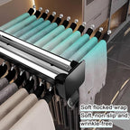 Pull-Out Clothes Rail,Extendable Pull Out Storage Closet Rod, Bearing 40kg Pull-Out Clothes Rail, Aluminum Alloy Retractable 