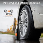 Tire Inflator Portable Air Compressor, 22 Cylinder & 6X Faster Inflation, 160 PSI Tire Pump with Digital Pressure Gauge, Auto Shut-Off, Air Pump for Car, Truck, Motorcycle, Bicycle, Ball