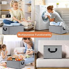 Collapsible Car Trunk Organizer,Wardrobe Clothes Organizer,Portable Space Saving Multipurpose Storage Basket with Handles