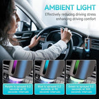 Featwell Car Air Freshener, Three Adjustable Modes Intelligent Aroma Diffuser, Rechargeable Car Diffuser Air Freshener, Grey