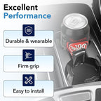 4PCS Car Cup Holder Insert, Self-Adhesive Expanding Cup Holder Inserts for Car, Automotive Black Cup Holder Adapter with Clam