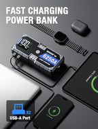 6250A Jump Starter Battery Jump Starter Battery Pack (for All Gas or 9.0+L Diesel), 2 USB Port, 12V Potable Car Jump Start