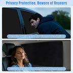 ZATOOTO Suede Car Window Shades 4PCS - Car Window Covers for Ultimate Privacy, UV Protection, and Heat Insulation, Side Window Sun Shade Perfect for Camping, Travel, Baby Safety, and Daily Use