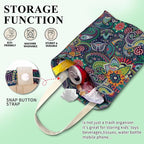 Car Trash Can, Cute Car Trash Bag, Hanging Car Organizer and Storage Bag, Trash Bin for Car Accessories, Vehicle, Travelling, Camping Cute Colorful Paisley Pattern