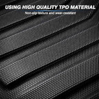 KUST Floor Mats for 2019-2020 Hyundai Santa Fe (5 Passenger Models), for Santa Fe All Weather Floor Mats, TPE Floor Liners, Front Rear 2 Row High Edges, Non-Slip