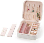 5pack/PU Leather Travel Jewelry Case, Mini Jewelry Box, Small Jewelry Organizer Portable Display Jewelry Storage Case for Rin
