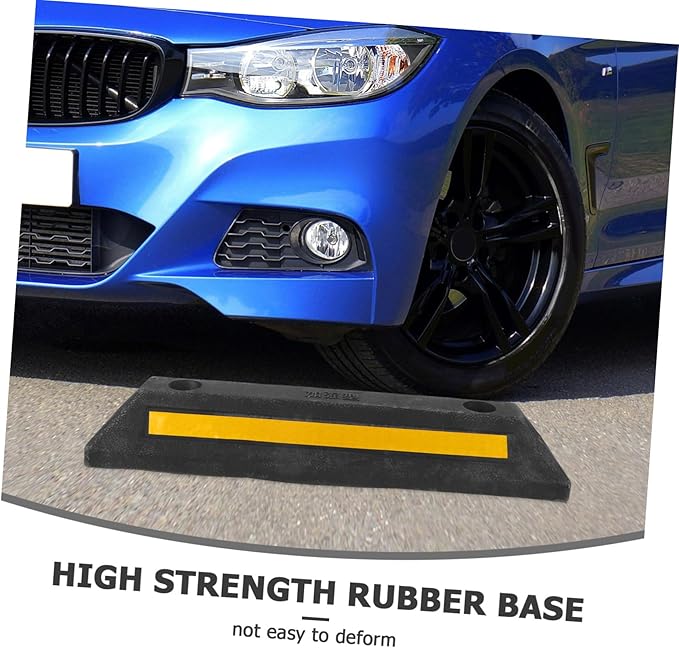 Rubber Garage Parking Stopper Tire Stops for Garage Floor Heavy Duty Wheel Block