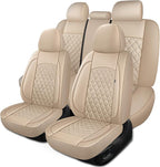 Car Seat Covers Full Set, Breathable and Waterproof Napa Leather Car Seat Cover, Interior Universal Fit for Cars, Sedans, SUV