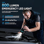 10-in-1 Portable Car Battery Jump Starter with Air Compressor, 6000A 160PSI Portable Car Jumper Starter (All Gas 12L