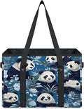 Reusable Grocery Bags Heavy Duty Shopping Bags Foldable Large Tote Bags with Long Handles & Hard Bottom
