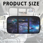 Wolf Pattern Sun Visor Organizer for Trucks,Scratch-Resistant Car Sun Visor Storage Bag Auto Sunshade Organizer Bag with Zipper