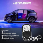 Nilight 4PCS Interior Car Strip Lights Cigarette Lighter Dream Color RGB-IC 12V DC with App Remote Control Multicolor Under Car Dash Lighting 2 Lines Design Music Sync Mode for Cars Truck ATV UTV