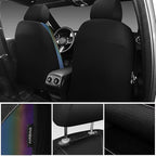 CAR PASS Leather Car Seat Covers Front Seats only, with Air Mesh Front Seat Covers Breathable, Cool Automotive Seat Covers 2 