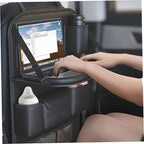Car Backseat Organizer, Leather Car Storage Organizer with Foldable Table Tray, Tablet Holder, Seat Back Protectors Kick Mats Travel Accessories Back Seat Storage