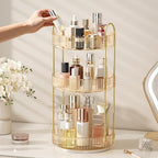 360° Rotating Makeup Organizer, Large Capacity Skincare Organizer, 3 Tier Cosmetic Skin Care Perfume Dresser Organizer, Fits 