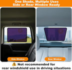 Square Baby Car Window Shades for Rear Side Windows - 2 Pack Easy Stick Rear Side Window Sun Shade That Stay in Place, Glare & UV Blocker Car Window Covers, Privacy Enhancer (20.87" x 13.78")