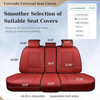 Coverado Rear Seat Covers, Leather Seat Cover for Car, Universal Waterproof Automotive Seat Cushion Protector for Most Cars T