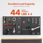 VEVOR Metal Pegboard Panels, 24" x 12" Pegboard, 4 Panels, Heavy Duty Peg Board Wall Organizer with Accessories, for Living R