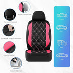 Road Comforts Seat Covers, Premium Leather Car Seat Covers Front Seat for Women Girls,Airbag Compatible, Automotive Seat Cove