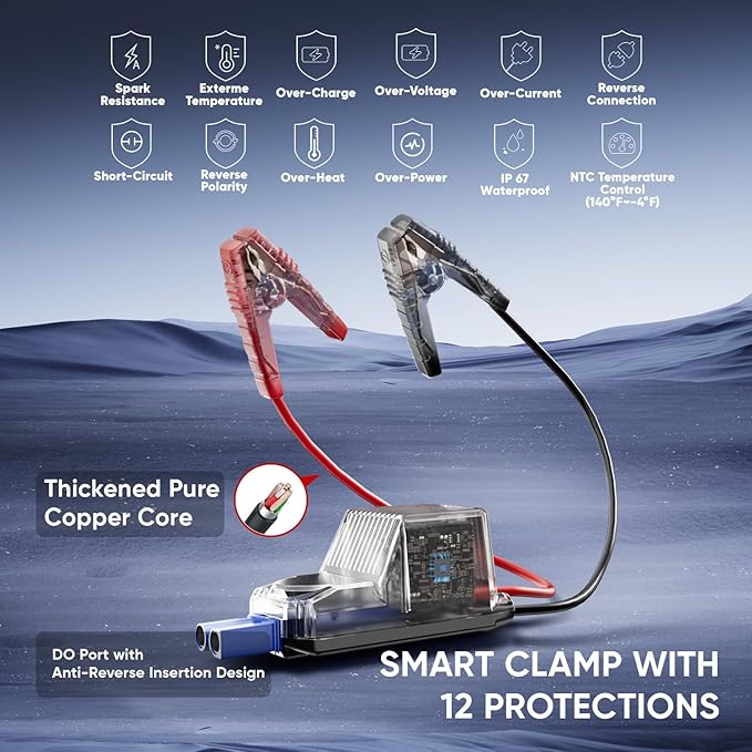 UTRAI Jump Starter with Air Compressor, 7000A 27000mAh Car Starter Jump Box with 150PSI Tire Inflator, Portable Jump Pack (All Gas/10L Diesel), DC160W, QC3.0 Jumper Cables, 1600LM Light