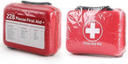 Compact First Aid Kit (228pcs) Designed for Family Emergency Care. Waterproof EVA Case and Bag is Ideal for The Car, Home, Bo