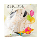 R HORSE Wooden Baby Closet Dividers - 8Pcs Double-Sided 3D Daisy Nursery Closet Organizer Baby Clothes Size Hanger Dividers N