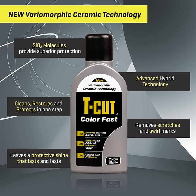 T-Cut Dark Silver Scratch Remover Color Fast Paintwork Restorer Car Polish, 13 Colors Available, 17 Fl Oz