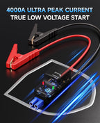 Car Battery Jump Starter with Air Compressor Portable, 150PSI 4000A Jump Starter Jumper Box for Car Battery Portable Jumper