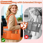 File Tote Bag, Portable File Organizer Box Hanging Filing Box Desktop File Folder Document Storage Organizer with Pockets and