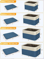 BALEINE 2 Pack Fabric Closet Storage Bins for Shelves, Linen Closet Organizers and Storage, Decorative Baskets for Organizing