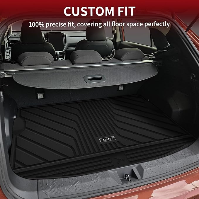 LASFIT Floor Mats & Cargo Mat Fit for Subaru Crosstrek & Impreza 2026 2025 2024, All Weather TPE Custom Fit Easy Clean Durable Floor Liners for Crosstrek & Impreza 2024-2026 Car Mats & Trunk Liner