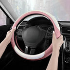 Road Comforts Steering Wheel Cover – Breathable Leather Steering Wheel Cover, Anti-Slip Grip, Universal Fit 14.5” to 15”, Hea