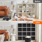 Lifewit Storage Cubes, Foldable Decorative Fabric Storage Baskets for Organizing Home Organizers with Handles for Shelves, Cl