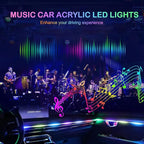 Interior Car LED Strip Lights, RGB 10 in 1 Dynamic Dreamcolor Chasing Acrylic LED Lights for Car, USB Powered Ambient Lighting Kits with Wireless APP, Sound Active Function Car Neon Lights (10 in 1)