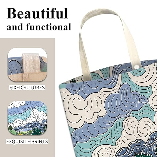 Car Trash Can, Cute Car Trash Bag, Hanging Car Organizer and Storage Bag, Trash Bin for Car Accessories, Vehicle, Travelling, Camping Wheat Field Scenery Pattern